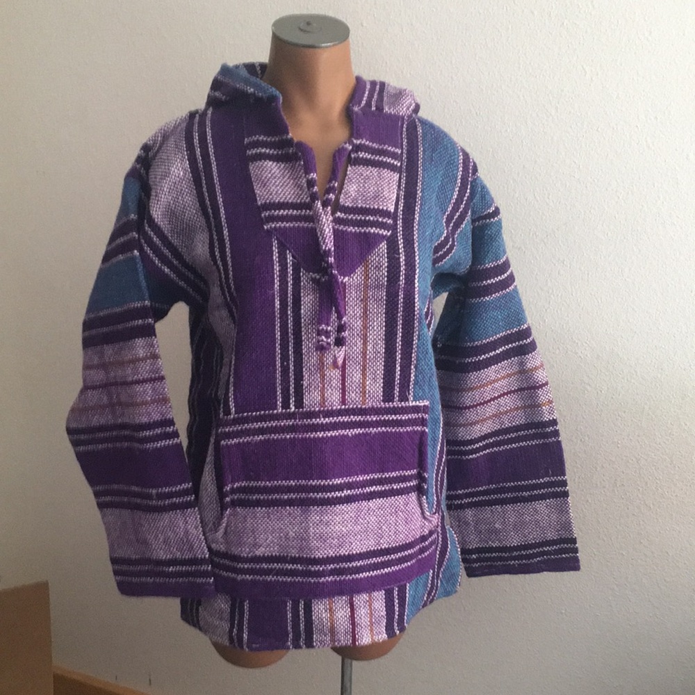 New Mexican Purple Poncho Hoodie M
